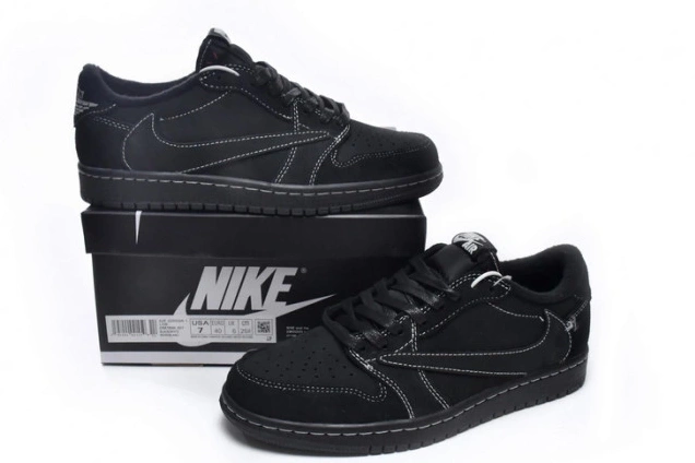One Kick Air OG Scott DM7866-001 Phantom 1 Travis Low Black Jordan x 0724